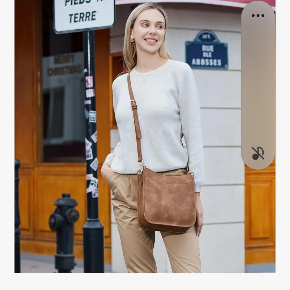 Cluci Brown Crossbody Bag with 2 Straps EUC $40 - Picture 2 of 13